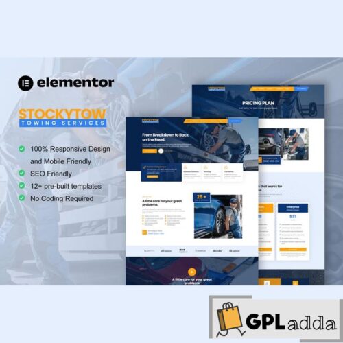 StockyTow - Towing Services Elementor Pro Template Kit