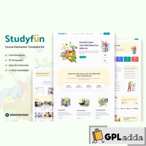 Studyfun - Course Elementor Template Kit