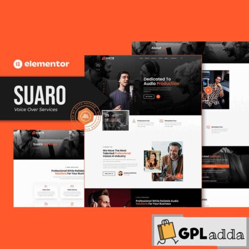 Suaro - Voice Over Services Elementor Template Kit