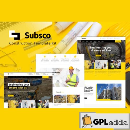 Subsco - Construction Elementor Template Kit