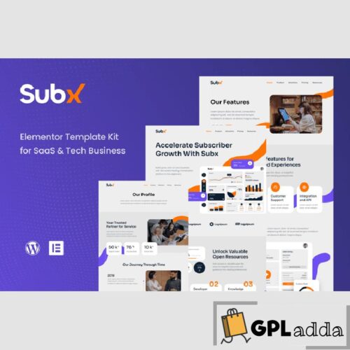 Subx - SaaS & Tech Business Elementor Template Kit