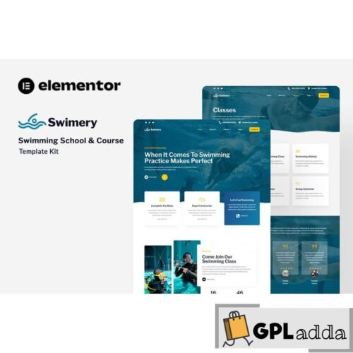 Swimery - Swimming School & Course Elementor Template Kit