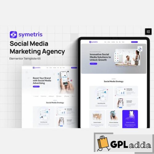 Symetris - Social Media Marketing Agency Elementor Template Kit