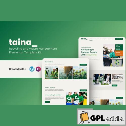 Taina - Recycling and Waste Management Elementor Template Kit