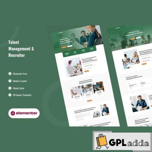 Talento - Talent Management & Recruiter Elementor Template Kit