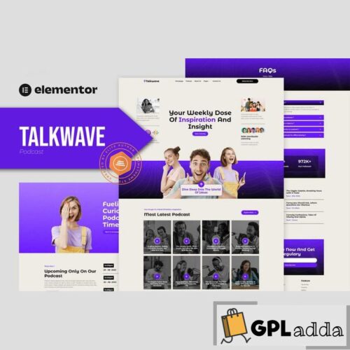 Talkwave - Podcaster Elementor Template Kit