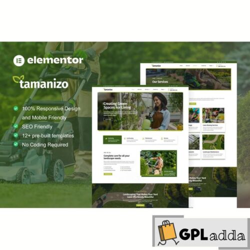 Tamanizo - Gardening & Landscape Elementor Template Kit