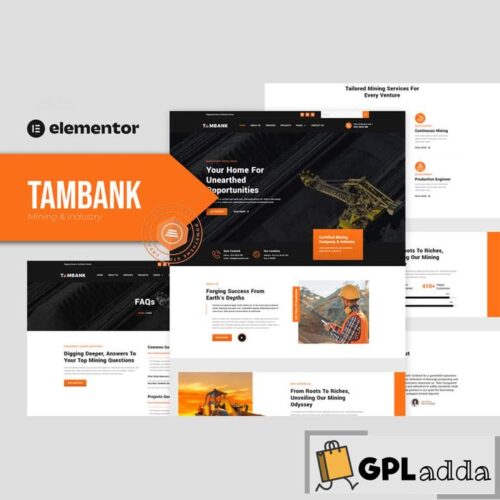 Tambank - Mining & Industry Elementor Pro Template Kit