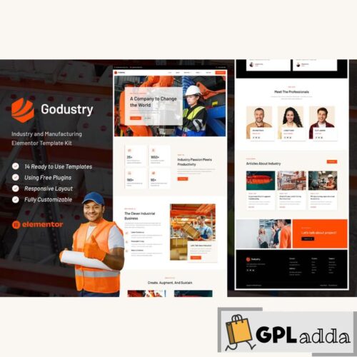 Godustry - Industry & Manufacturing Elementor Template Kit