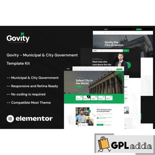 Govity - Municipal & Government Elementor Template Kit