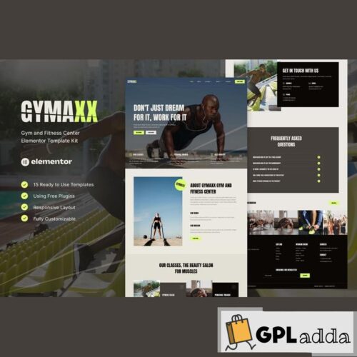Gymaxx - Gym & Fitness Center Elementor Template Kit
