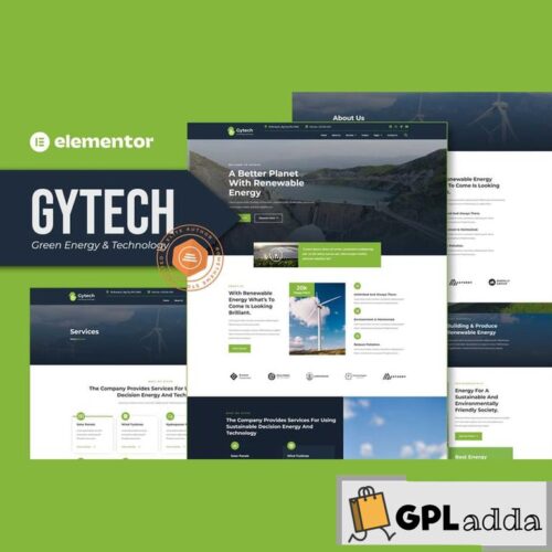 Gytech - Green Energy & Technology Elementor Pro Template Kit