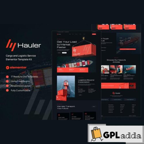 Hauler - Cargo & Logistic Elementor Template Kit