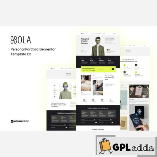 Hola - Personal Portfolio Elementor Template Kit