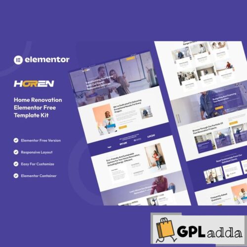 Horen - Home Renovation Services Elementor Template Kit