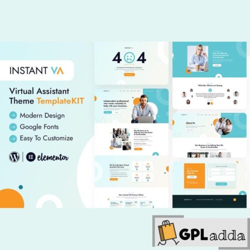 Instant VA - Virtual Assistant Elementor Template Kit