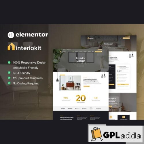 Interiokit - Interior Design & Architecture Elementor Template Kit