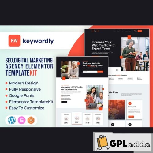 Keywordly - Digital Marketing Agency Elementor Template Kit