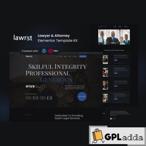 Lawrist - Lawyer & Attorney Elementor Pro Template Kit