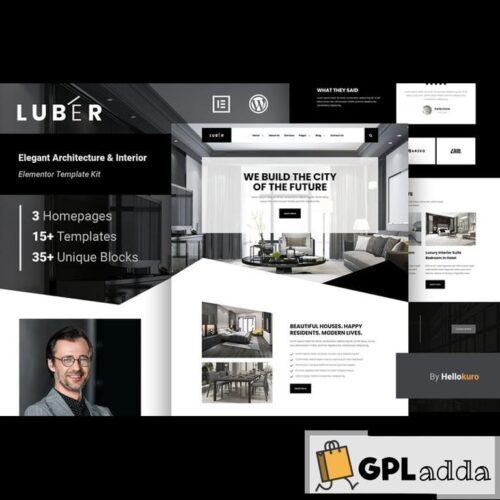 Luber - Elegant Architecture & Interior Elementor Template Kit
