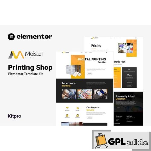 Meister - Printing Shop Elementor Template Kit