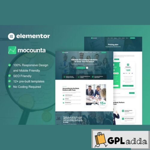 Mocounta - Accounting Firm Elementor Template Kit