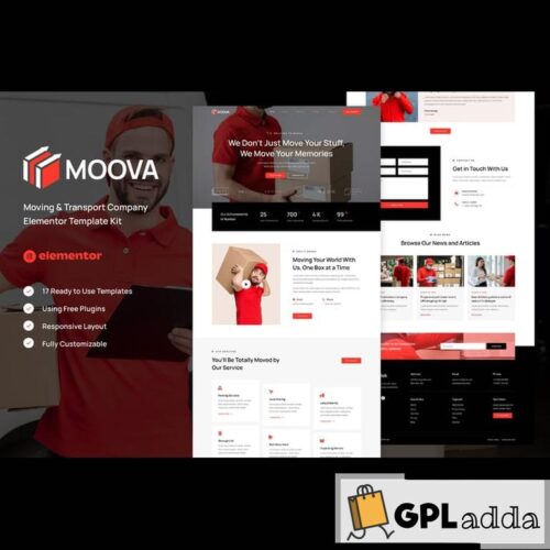 Moova - Moving & Transport Company Elementor Template Kit