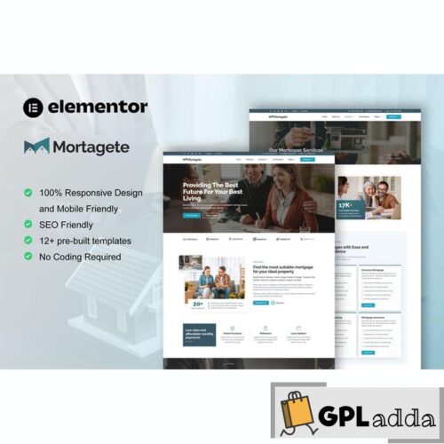 Mortagete - Mortgage Company Elementor Template Kit