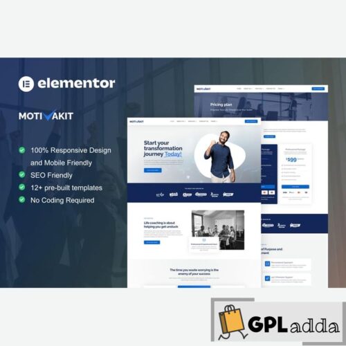 Motivakit - Life Coach & Motivator Elementor Template Kit