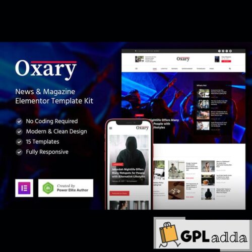 Oxary - News & Magazine Elementor Template Kit