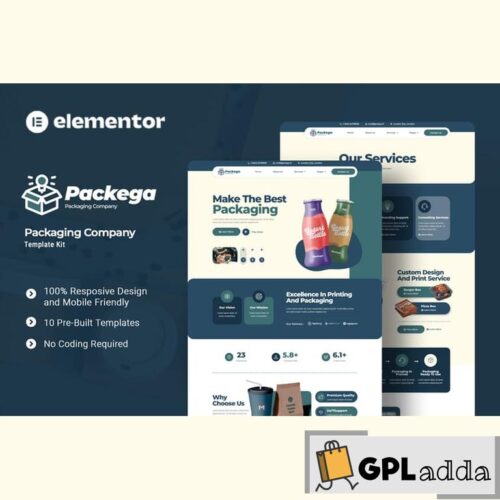 Packega - Packaging Company Elementor Template Kit