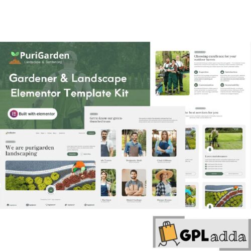PuriGarden - Gardener & Landscape Elementor Pro Template Kit