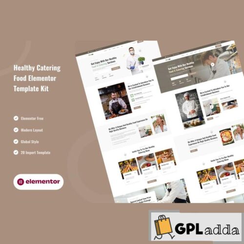 Restou - Healthy Catering Food Services Elementor Template Kit