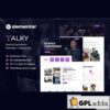 talky event conference elementor template kit