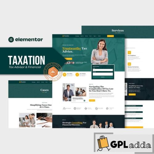 Taxation - Tax Advisor & Financial Consulting Elementor Pro Template Kit