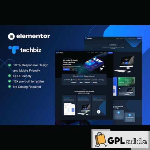 TechBiz - Tech Company Elementor Pro Template Kit