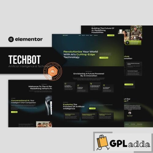 Techbot - Artificial Intelligence & Technology Services Elementor Template Kit