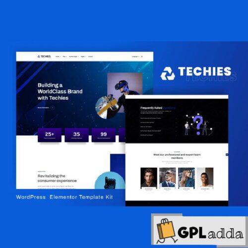 Techies - Technology Branding Agency Elementor Pro Template Kit