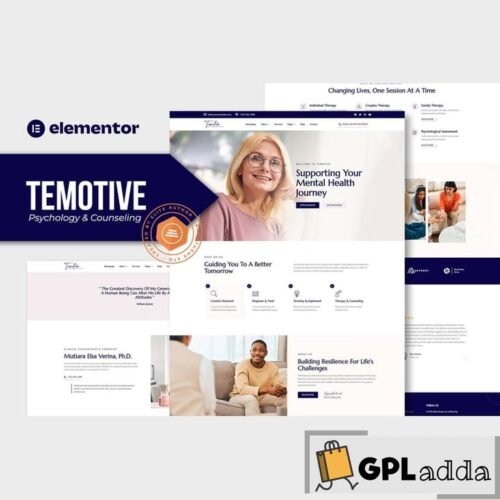 Temotive - Psychology & Counseling Elementor Template Kit