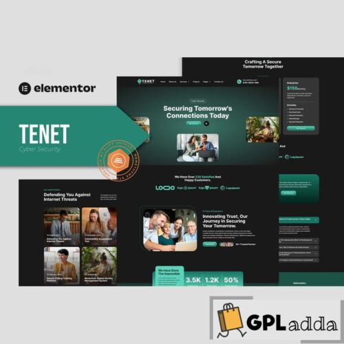 Tenet - Cyber Security Services Elementor Pro Template Kit