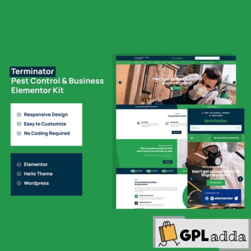 Terminator - Business & Pest Control Elementor Pro Template Kit