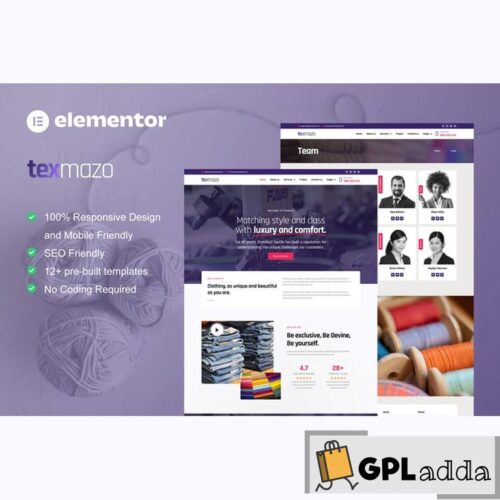 Texmazo - Textile & Garment Industry Elementor Template Kit