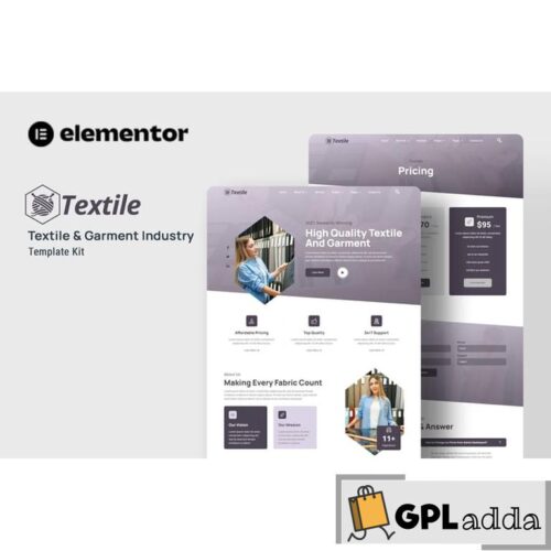 Textiles - Garment Industry Elementor Template Kit