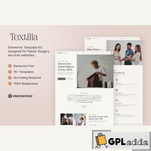 Textilia - Textile & Garment Industry Elementor Template Kit