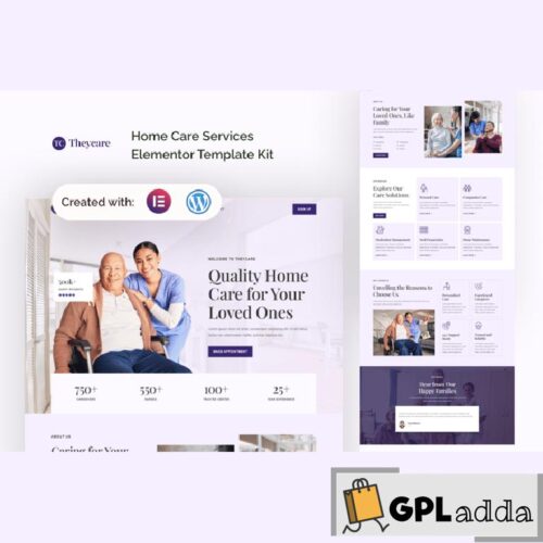 Theycare - Home Care Services Elementor Template Kit