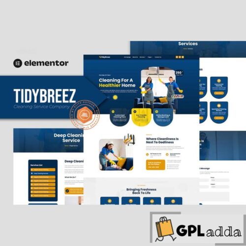 Tidybreez - Cleaning Service Company Elementor Template Kit