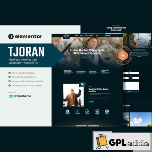 Tjoran - Fishing & Angling Club Elementor Template Kit