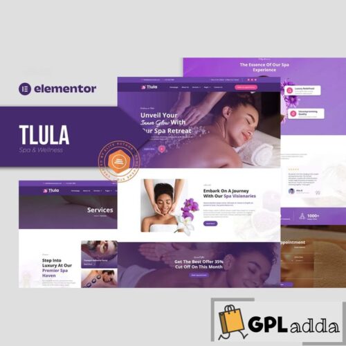 Tlula - Spa & Wellness Elementor Pro Template Kit