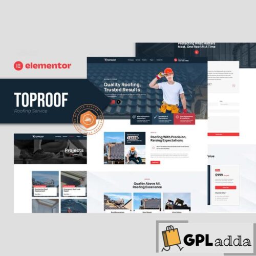 Toproof - Roofing Service Elementor Template Kit