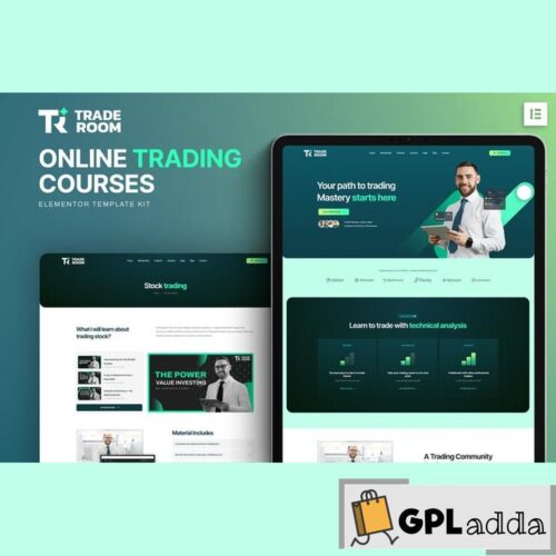 Traderoom - Online trading courses Elementor Template Kit